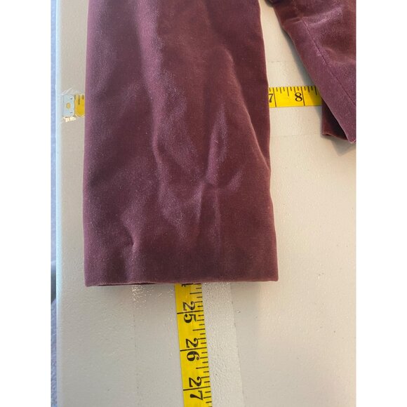 Vintage Lord & Taylor Burgundy Velvet Skirt Suit Set Small - Picture 14 of 16